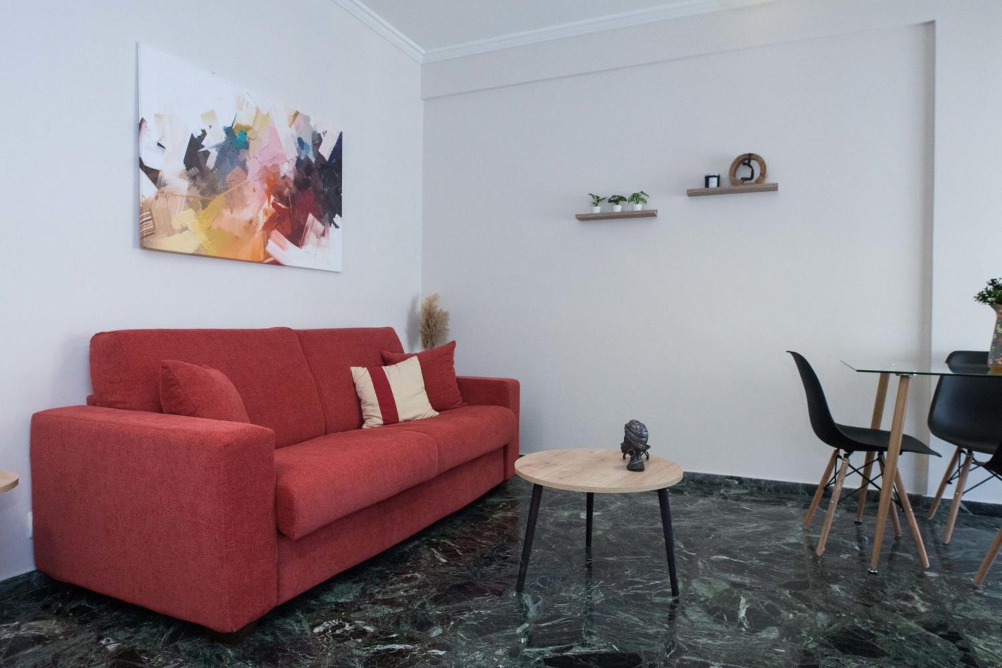 Modern 1 Bd Balcony Apt Near Metro In Kato Patisia 雅典 外观 照片