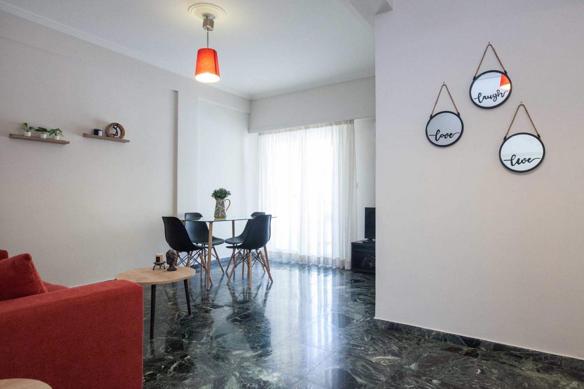 Modern 1 Bd Balcony Apt Near Metro In Kato Patisia 雅典 外观 照片