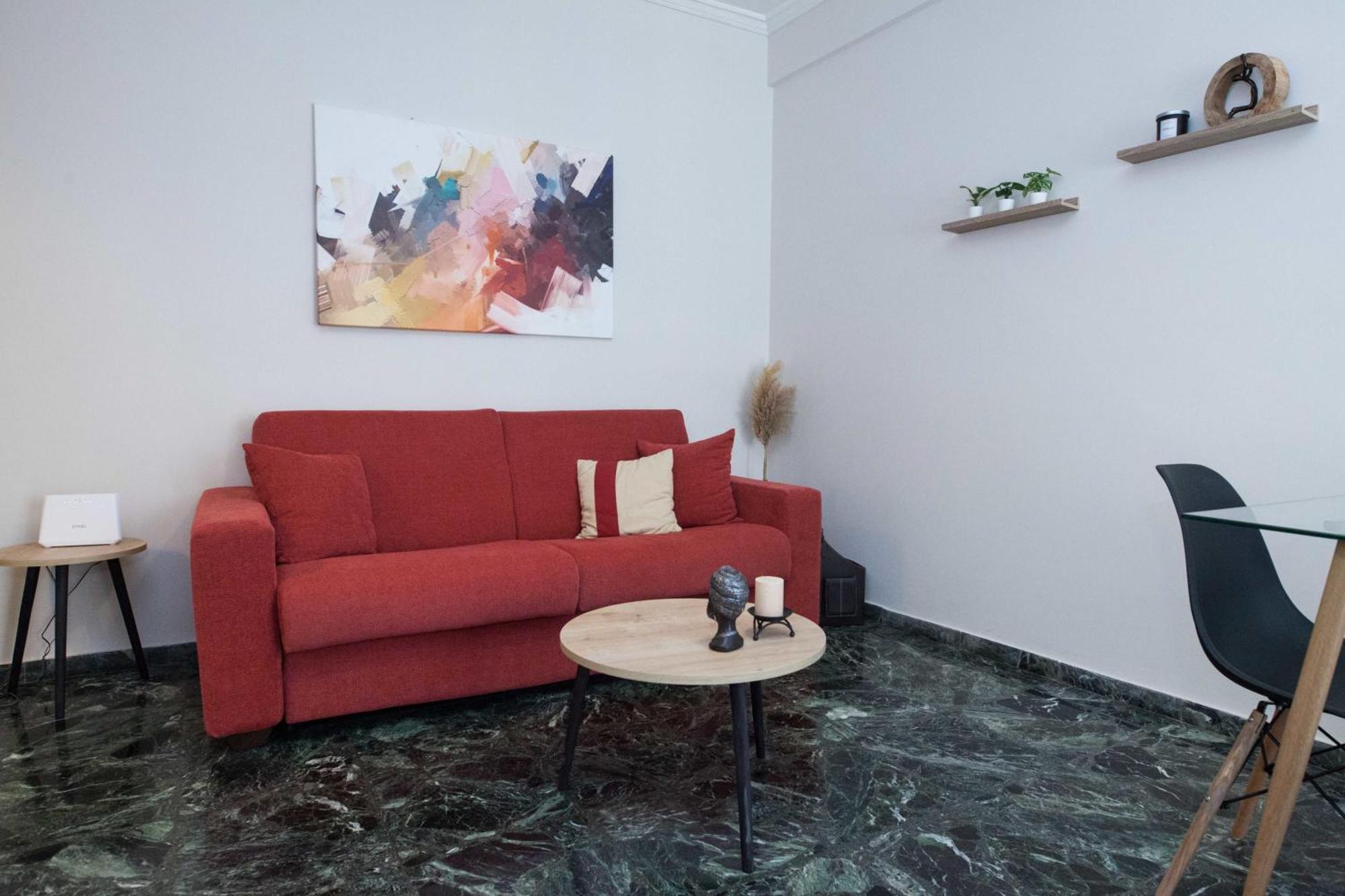 Modern 1 Bd Balcony Apt Near Metro In Kato Patisia 雅典 外观 照片