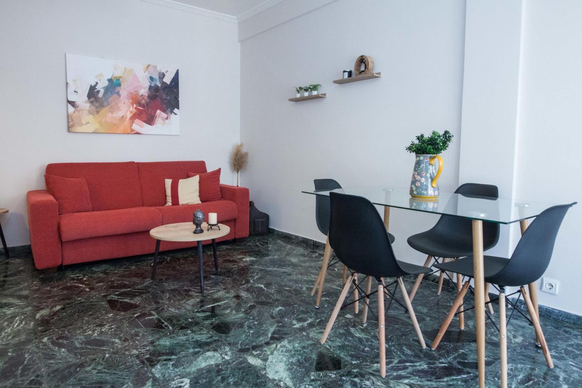 Modern 1 Bd Balcony Apt Near Metro In Kato Patisia 雅典 外观 照片